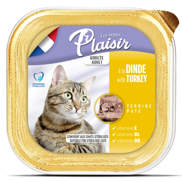 Plaisir פלאז’יר מעדן לחתול הודו 100 גרם