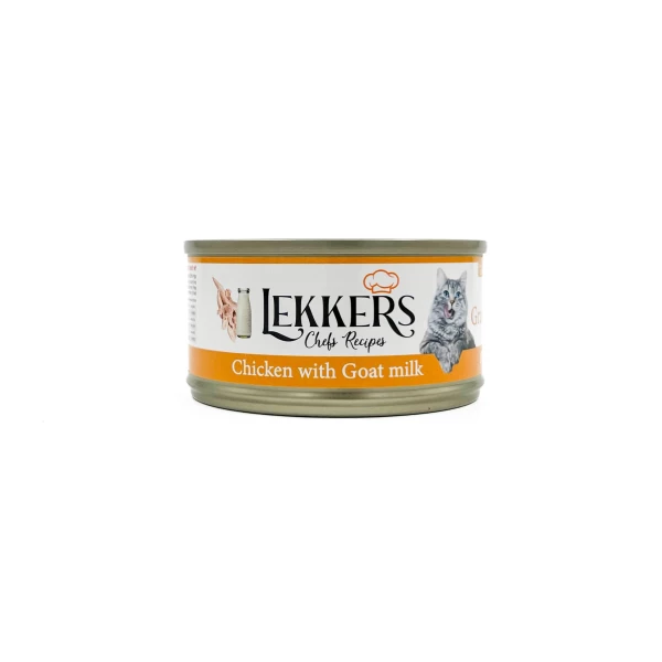 מעדן לחתולים עוף וחלב עיזים Lekkers