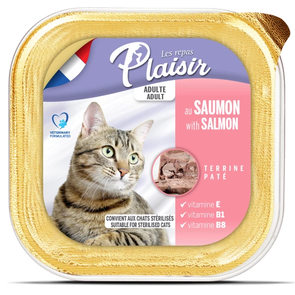 Plaisir פלאז'יר מעדן לחתול סלמון 100 גרם