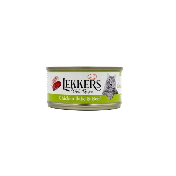 מעדן לחתולים פתיתי עוף ובקר Lekkers